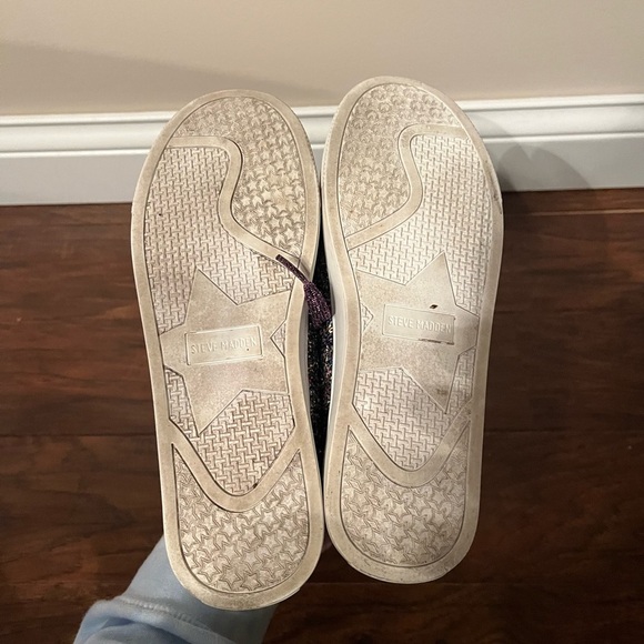 Steve Madden Rezume Glitter Sneakers-Girls Size 5 - Picture 7 of 9